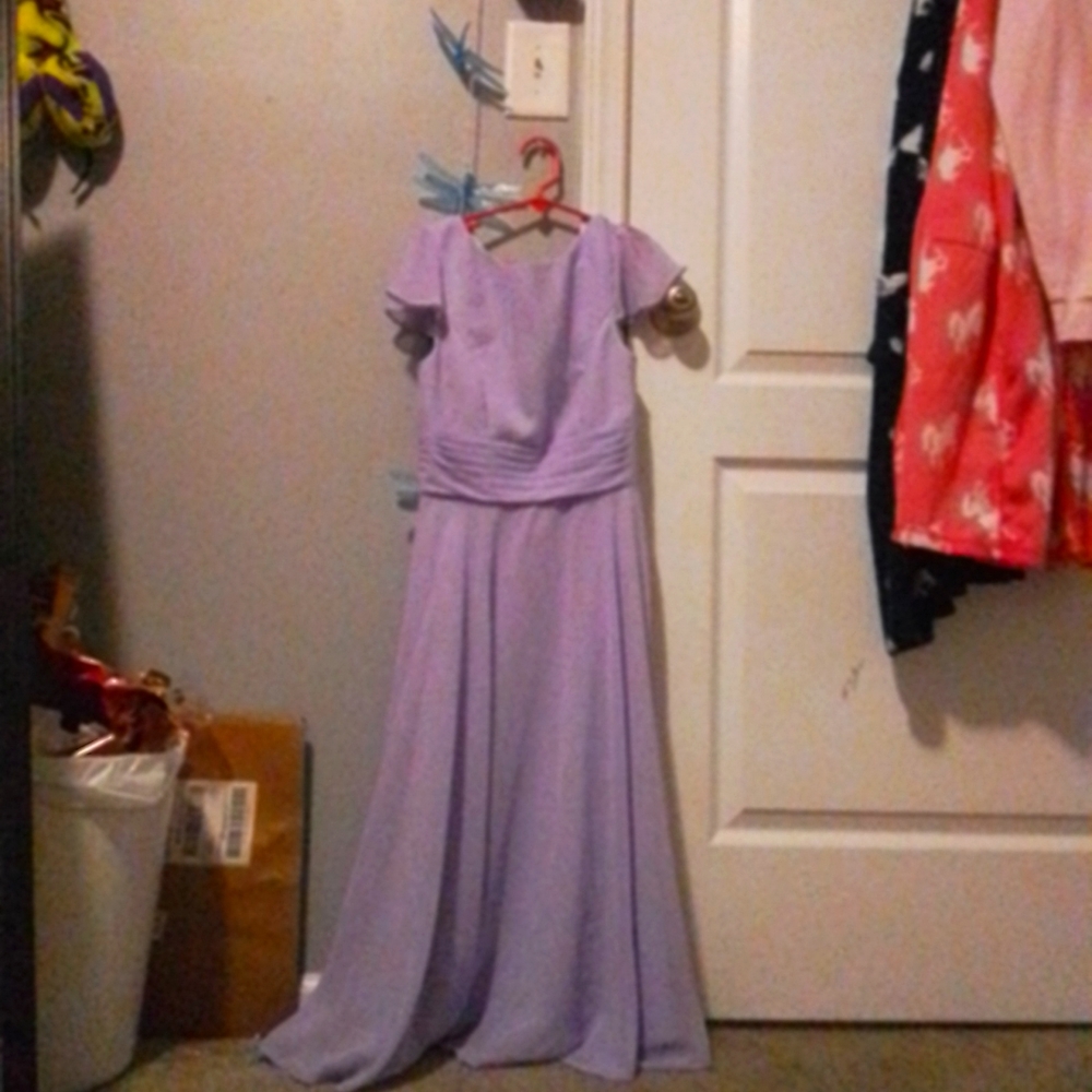 A purple dress.